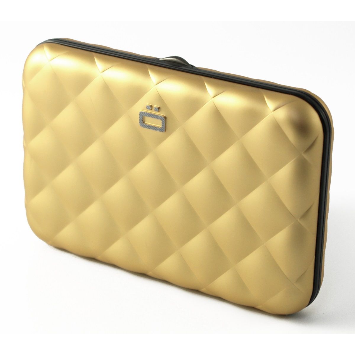 OGON Aluminum Wallet Quilted Button - Gold